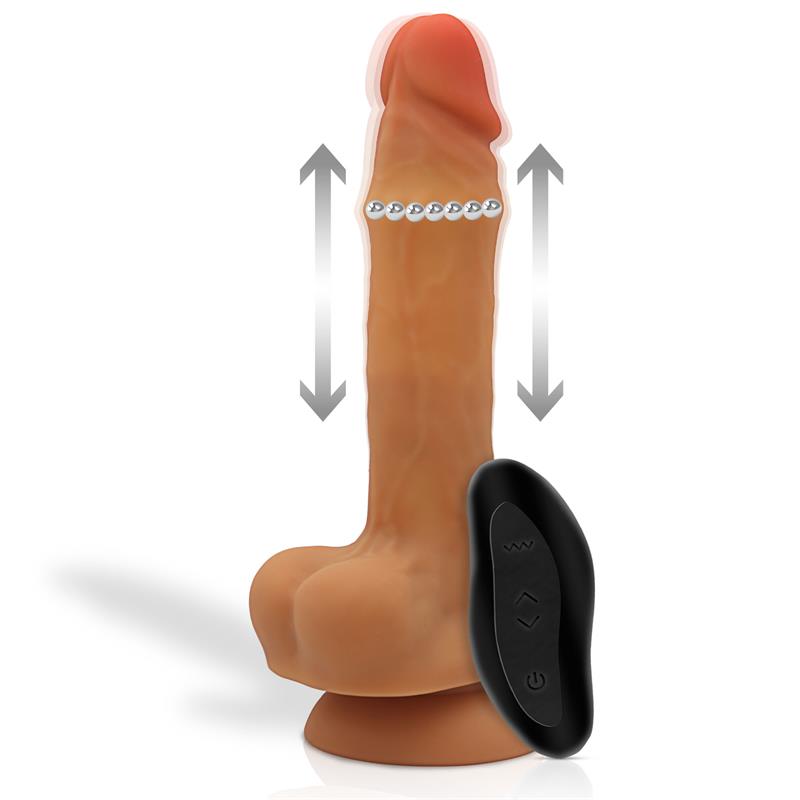 Centauro Adriano Dildo Realista con Vibración y Bolas Up and Down Internas