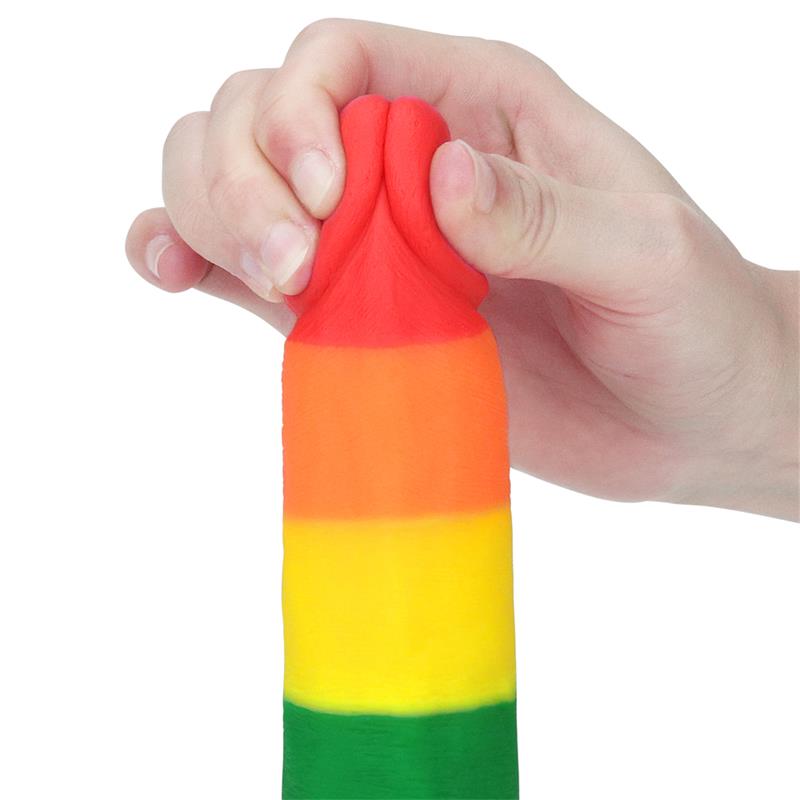 LOVETOY Dildo Prider Arcoiris 7.5" Silicona Líquida