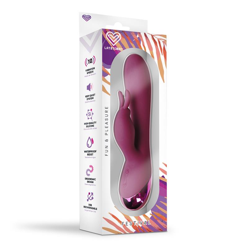Festival Brole Vibrador USB Rojo