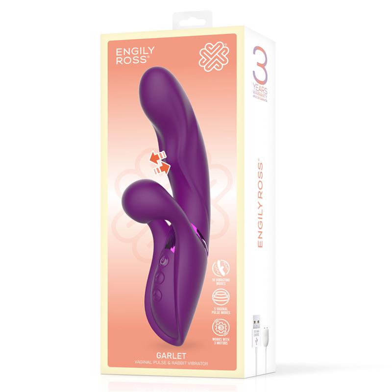 Engily Ross Garlet Vibrador con Bola de Pulsación 3 Motores