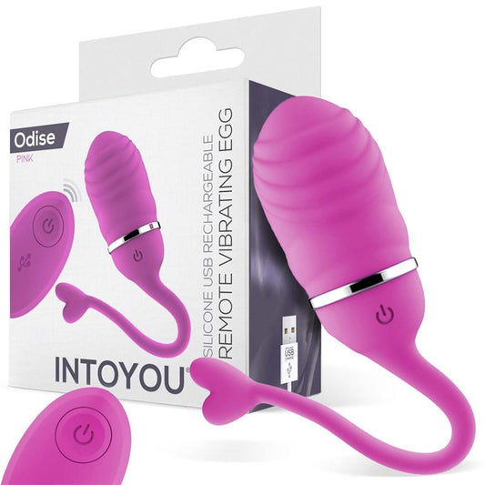 Huevo vibrador control remoto Odise USB silicona Fucsia