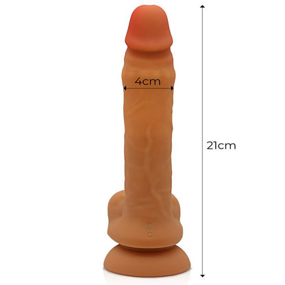 Centauro Adriano Dildo Realista con Vibración y Bolas Up and Down Internas