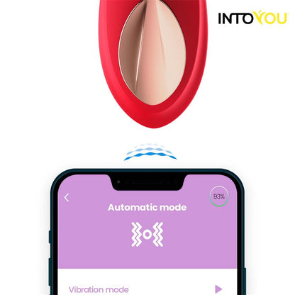 Intoyou App Series Vibrador de Braguita con App Silicona Rojo